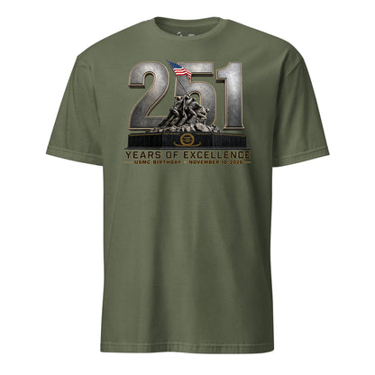 251 Years of Excellence USMC Birthday T-Shirt
