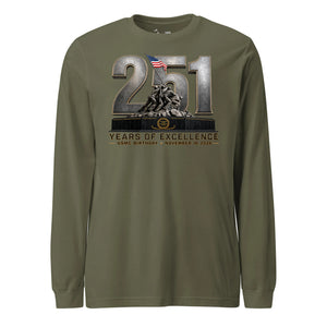 251 Years of Excellence USMC Birthday Long Sleeve T-Shirt