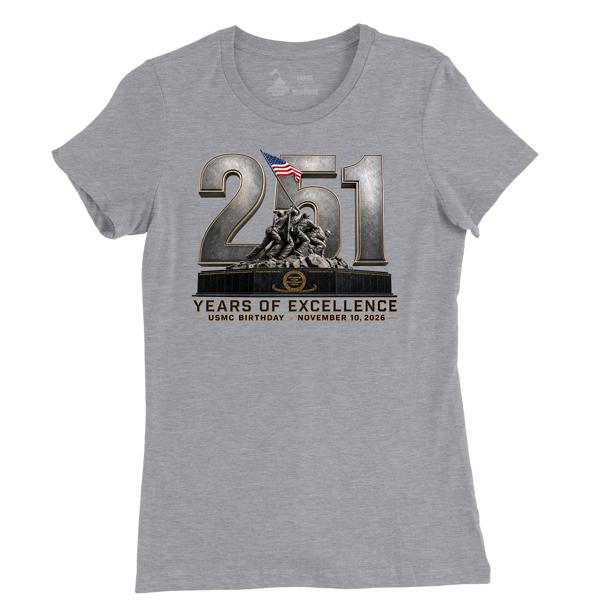 251 Years of Excellence USMC Birthday Womens T-Shirt