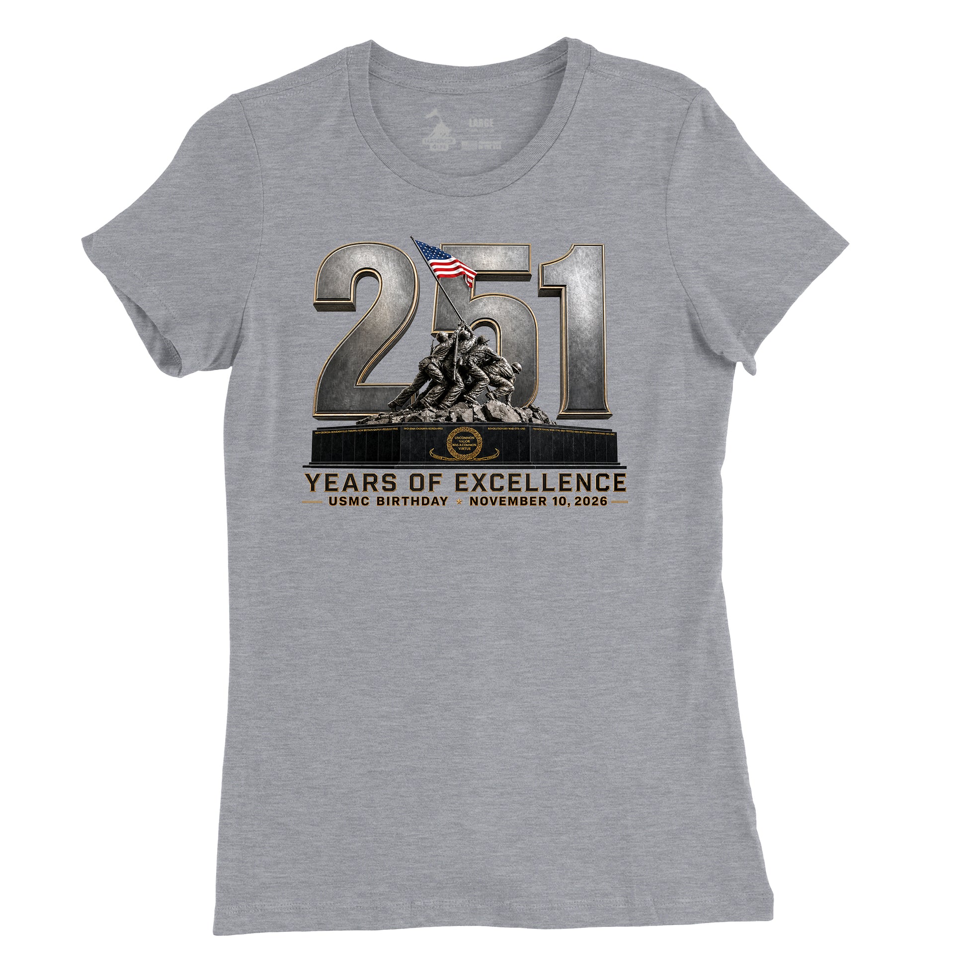251 Years of Excellence USMC Birthday Womens T-Shirt