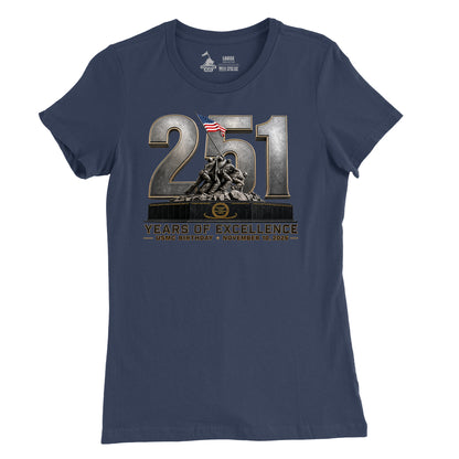251 Years of Excellence USMC Birthday Womens T-Shirt