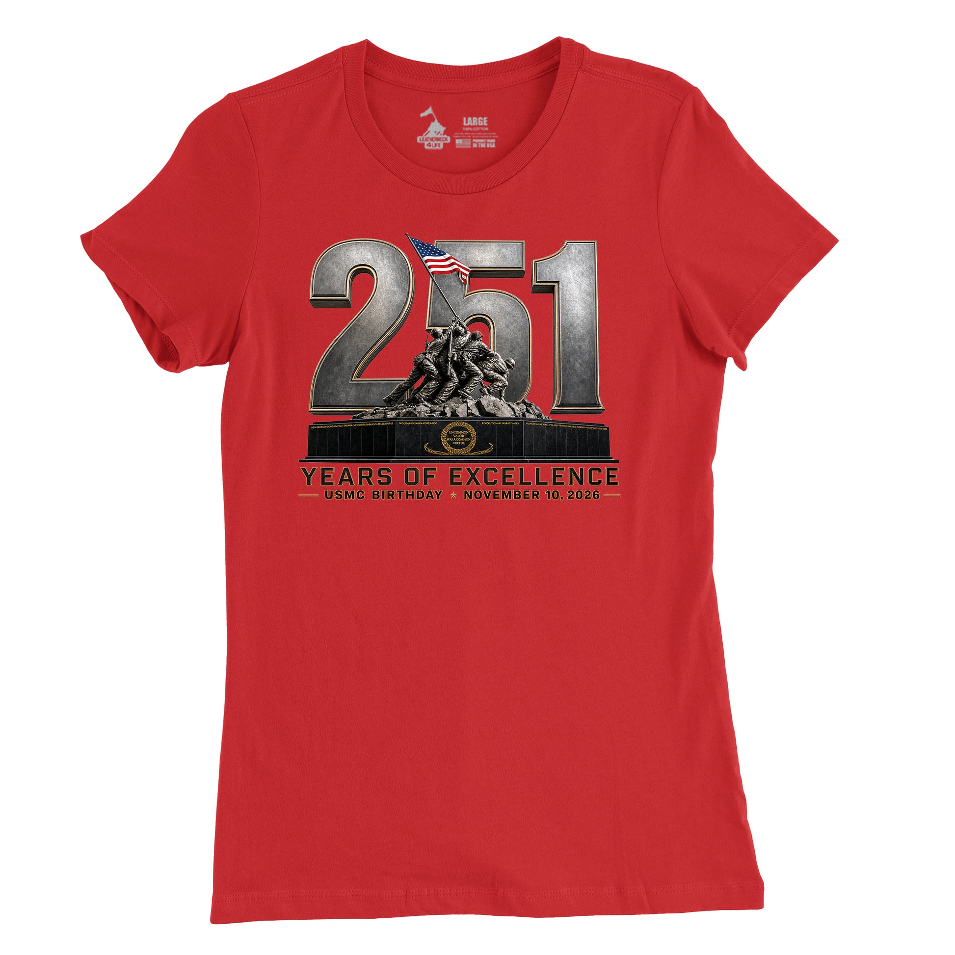 251 Years of Excellence USMC Birthday Womens T-Shirt