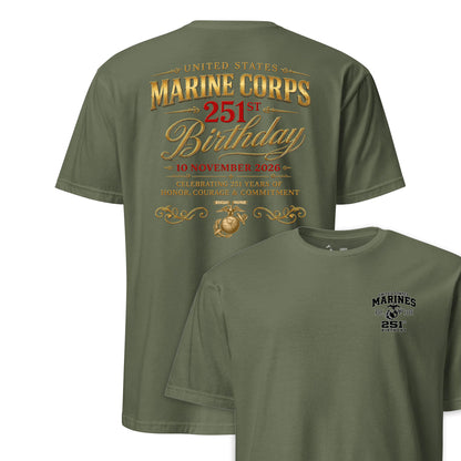 251st USMC Birthday Honor Courage Commitment T-Shirt