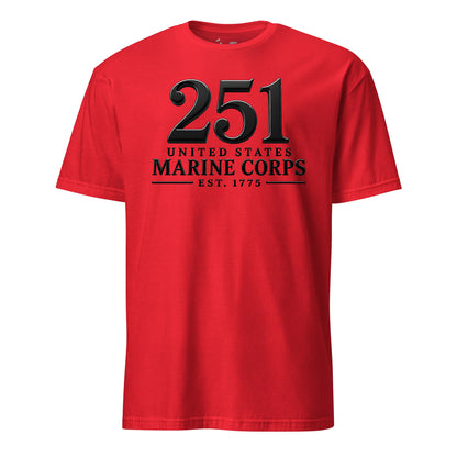251st USMC Birthday Blackout T-Shirt