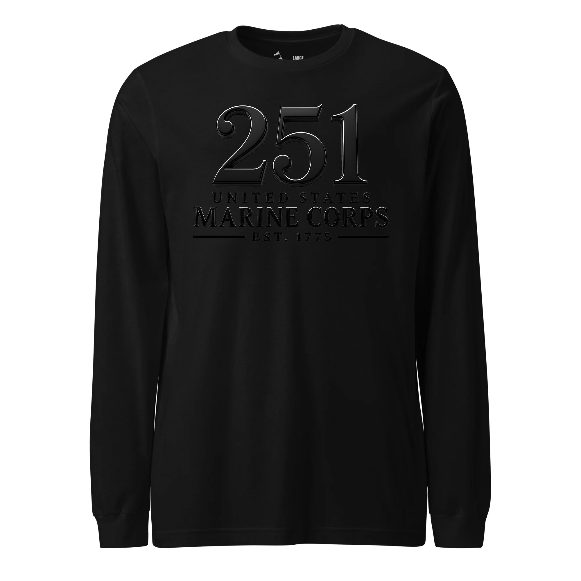 251st USMC Birthday Blackout Long Sleeve T-Shirt