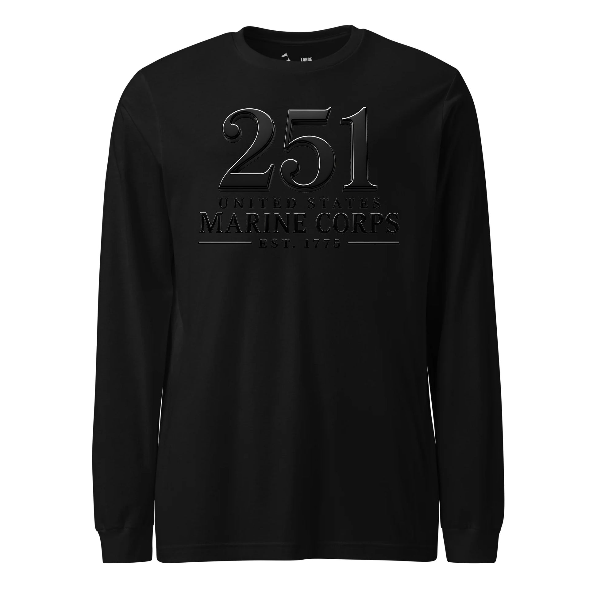 251st USMC Birthday Blackout Long Sleeve T-Shirt