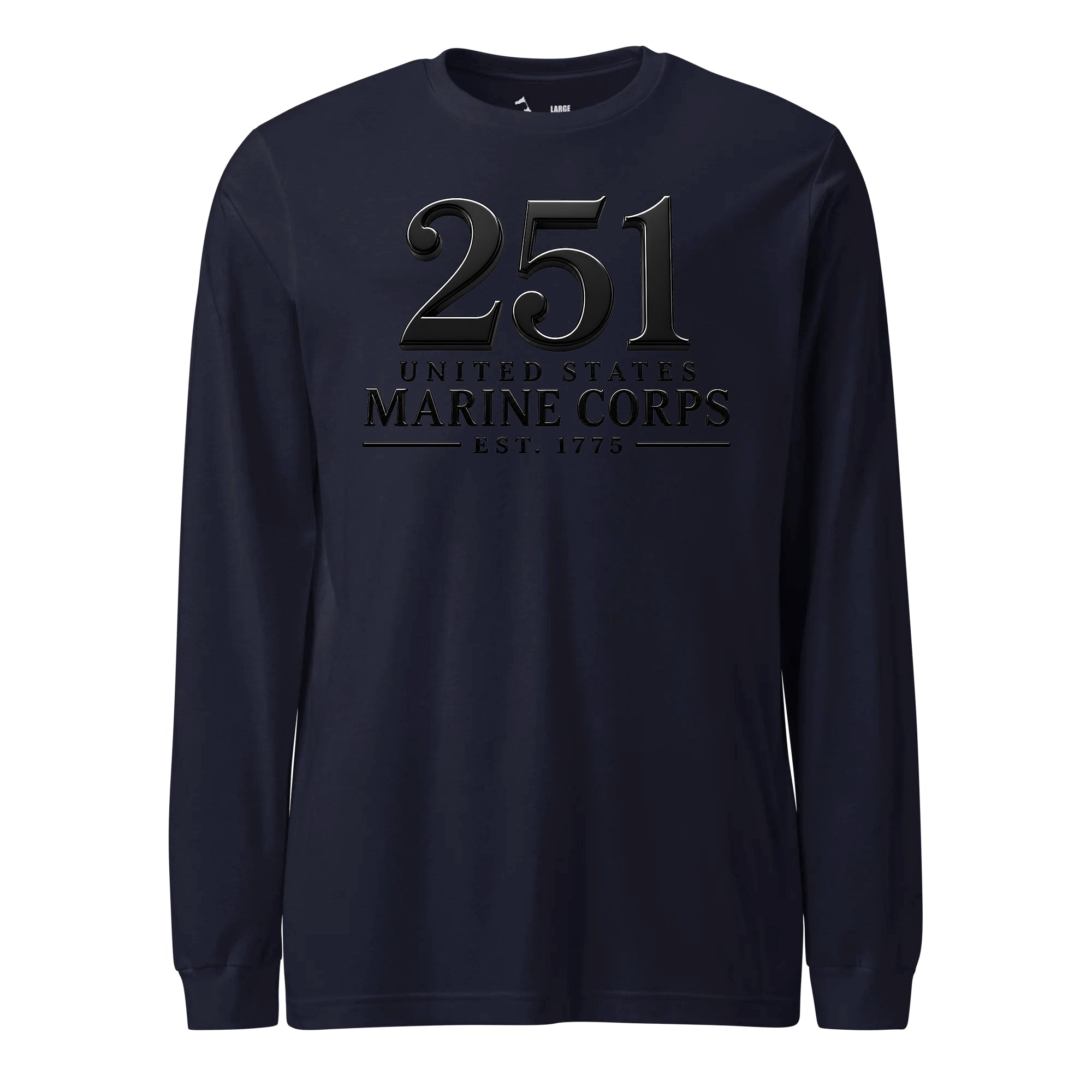 251st USMC Birthday Blackout Long Sleeve T-Shirt