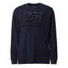 251st USMC Birthday Blackout Long Sleeve T-Shirt - NAVY