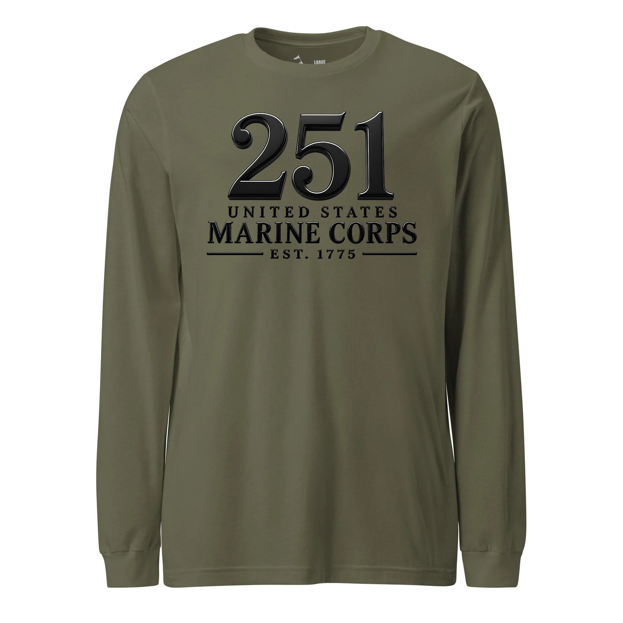 251st USMC Birthday Blackout Long Sleeve T-Shirt