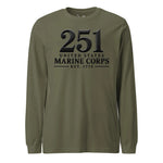 251st USMC Birthday Blackout Long Sleeve T-Shirt