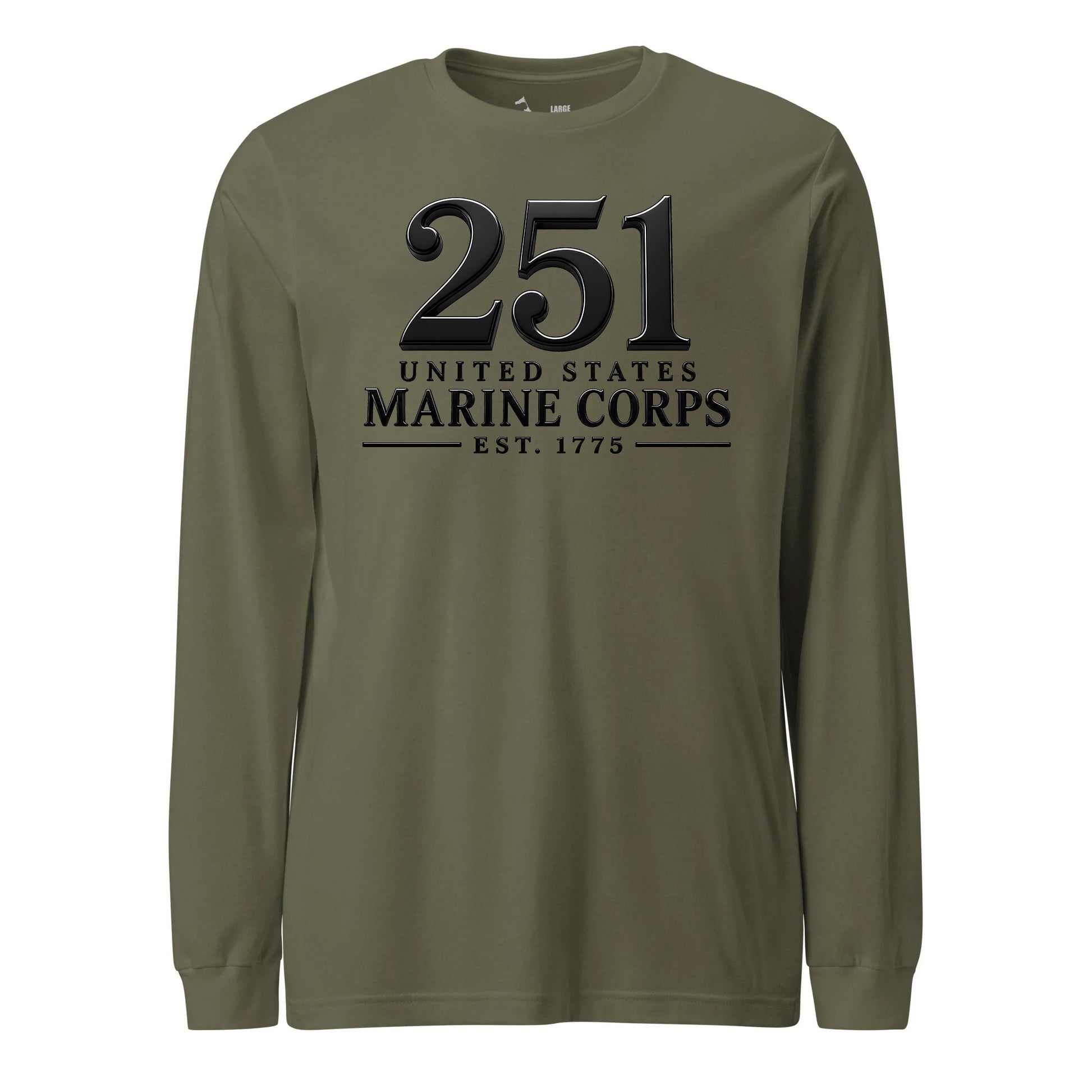 251st USMC Birthday Blackout Long Sleeve T-Shirt