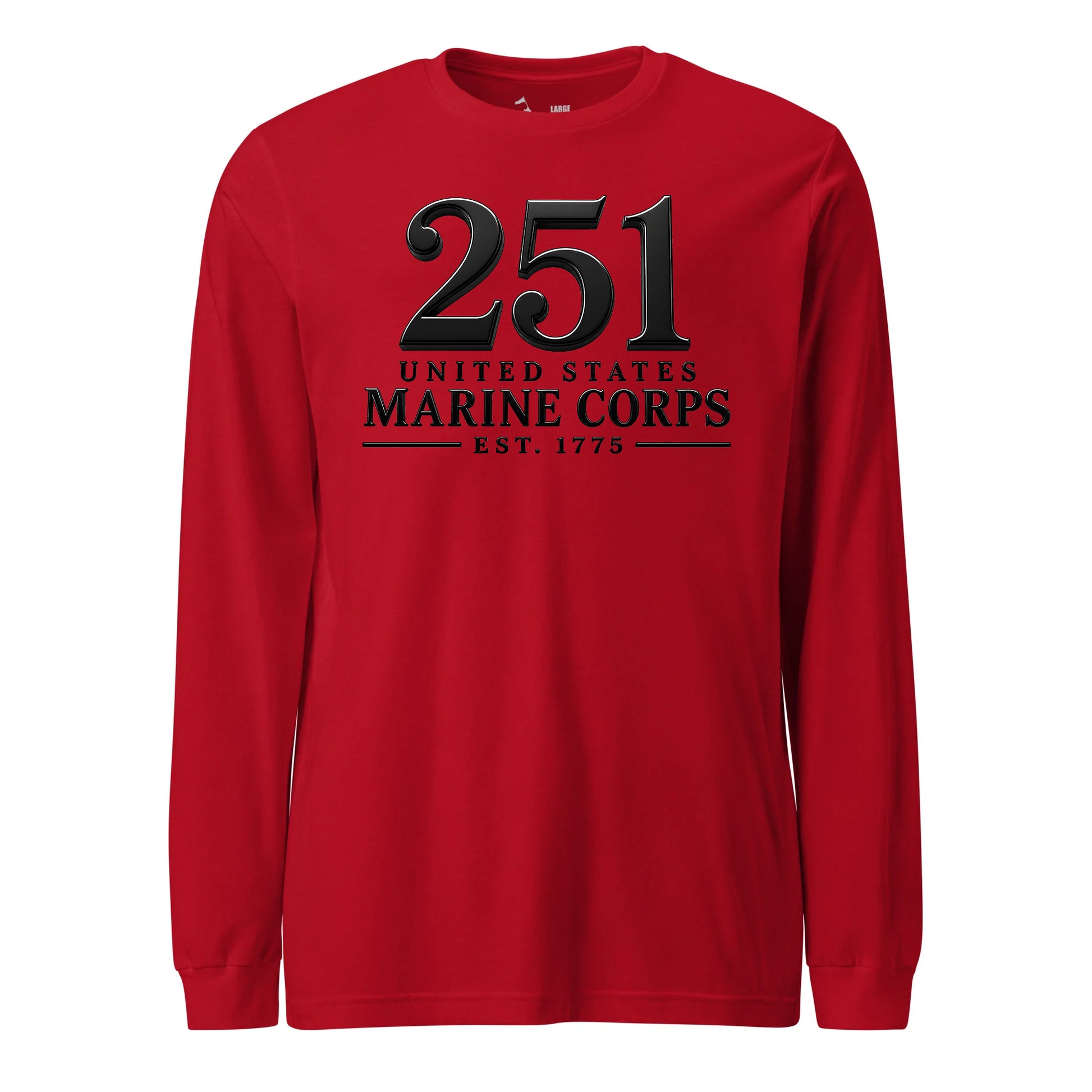 251st USMC Birthday Blackout Long Sleeve T-Shirt