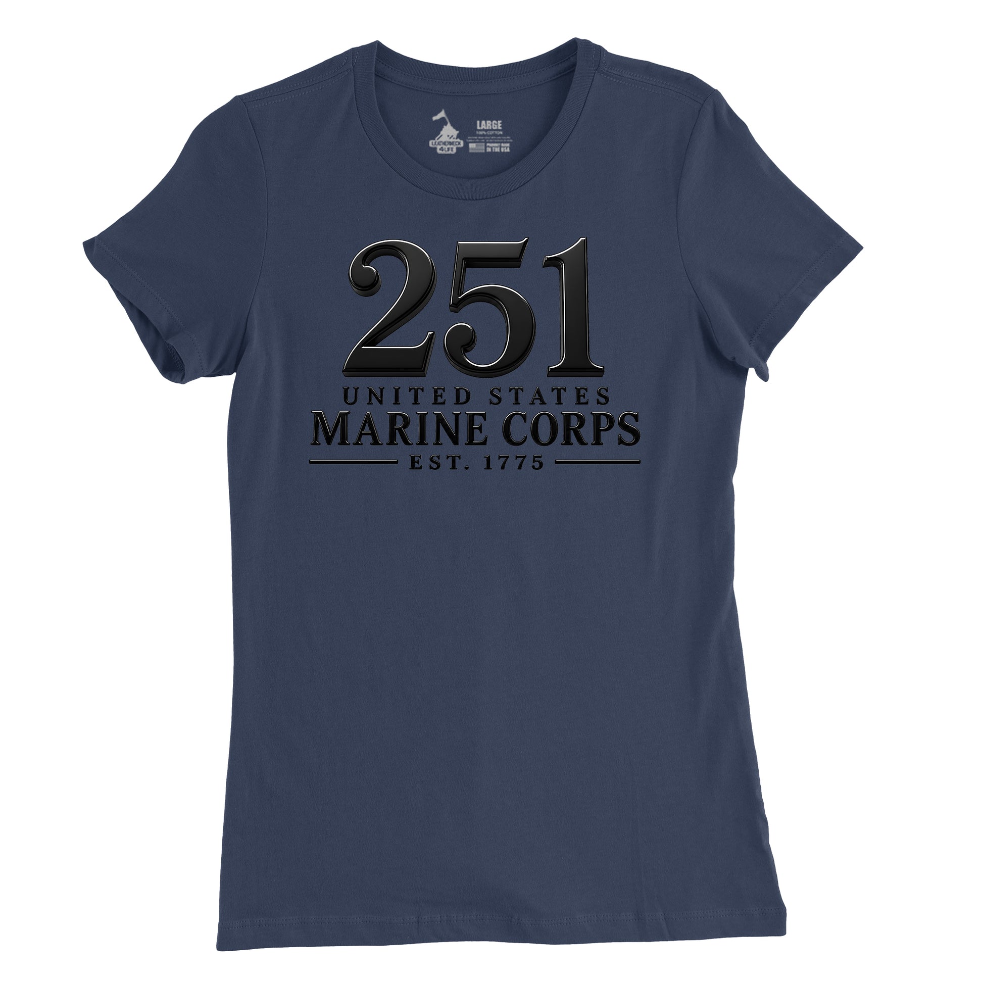 251st USMC Birthday Blackout Womens T-Shirt