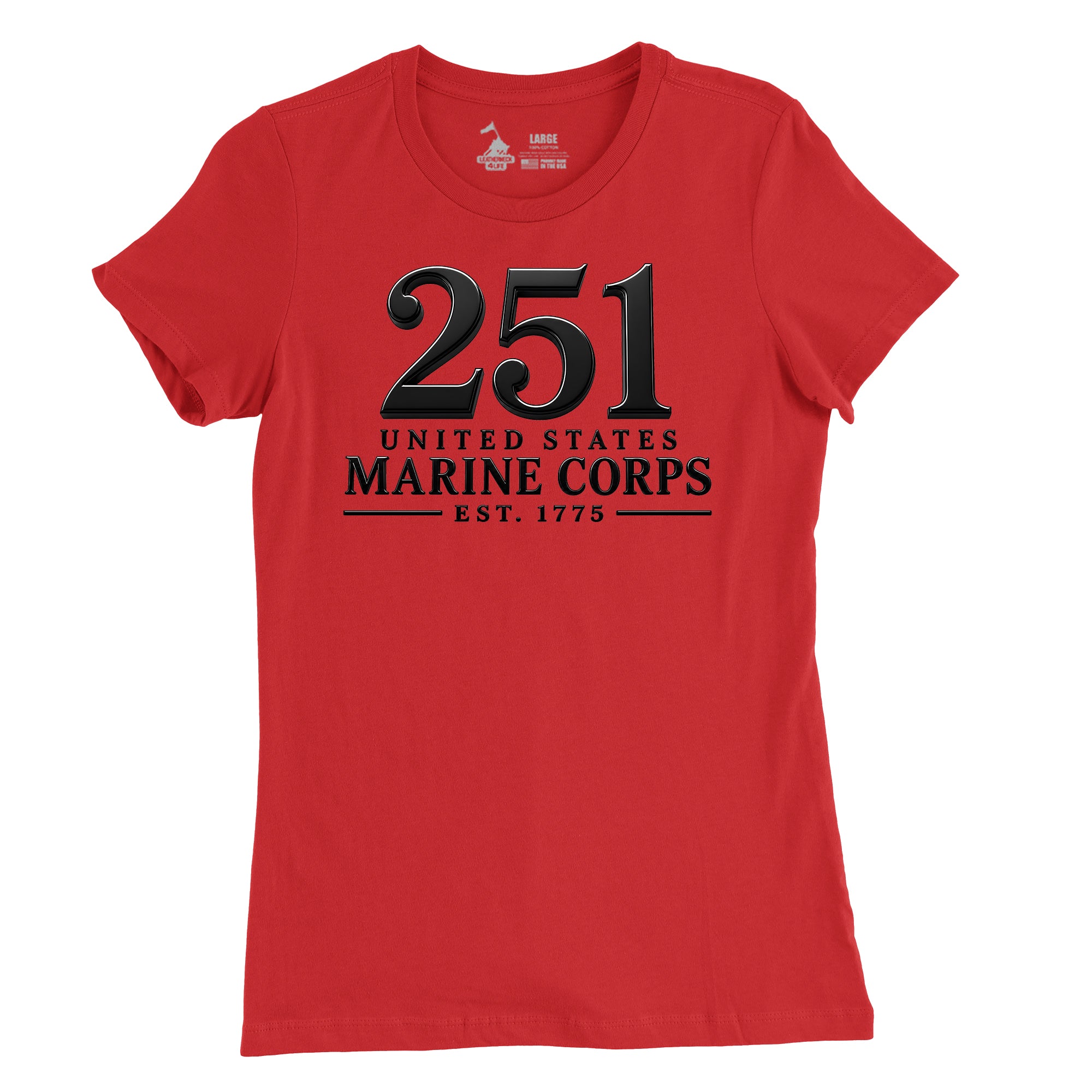 251st USMC Birthday Blackout Womens T-Shirt