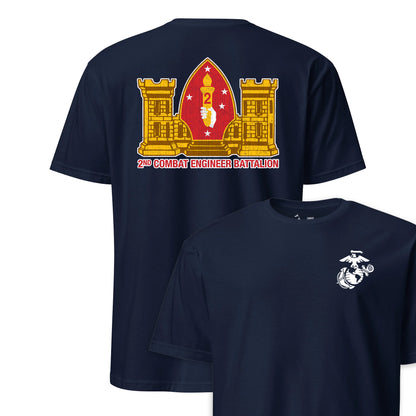 2nd Combat Engineer Battalion Back Print T-Shirt