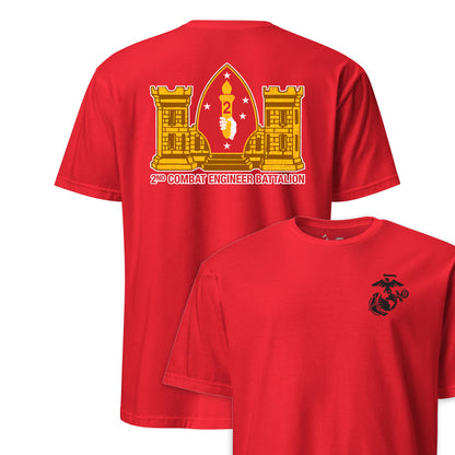 2nd Combat Engineer Battalion Back Print T-Shirt