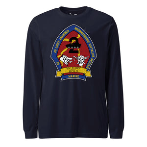 2nd Light Armored Reconnaissance Battalion Long Sleeve T-Shirt in Navy - USMC unit apparel