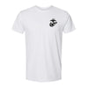 Eagle Globe and Anchor Left Chest Performance T-Shirt - WHITE