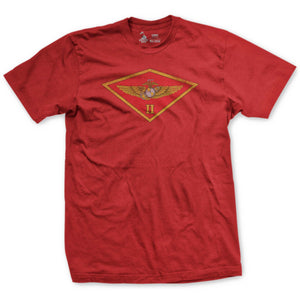 2nd Marine Aircraft Wing T-Shirt in Red - USMC aviation tee