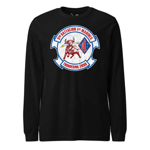 3rd Battalion 1st Marines Long Sleeve T-Shirt in Black - USMC unit apparel