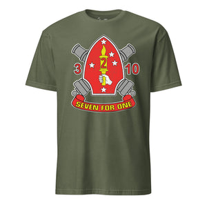 3rd Battalion 10th Marines T-Shirt in OD Green - USMC unit tee