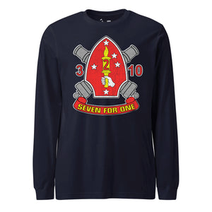 3rd Battalion 10th Marines Long Sleeve T-Shirt in Navy - USMC unit apparel