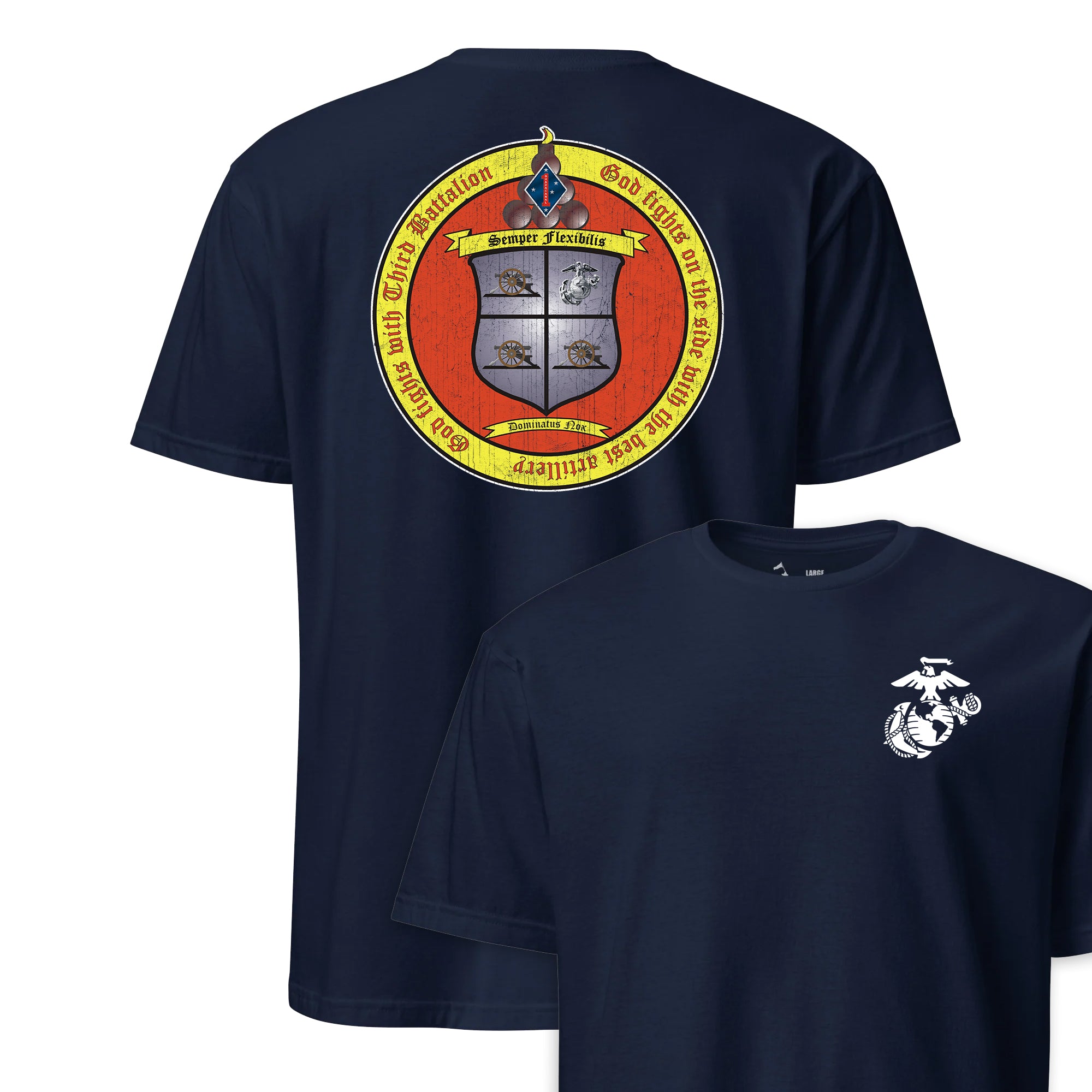 3rd Battalion 11th Marines Back Print T-Shirt
