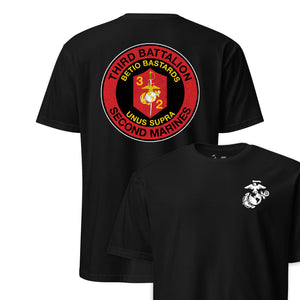 3rd Battalion 2nd Marines Back Print T-Shirt