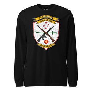 3rd Battalion 23rd Marines Long Sleeve T-Shirt in Black - USMC unit apparel