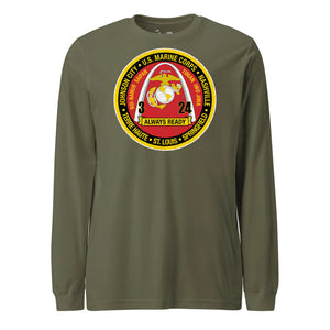 3rd Battalion 24th Marines Long Sleeve T-Shirt in OD Green - USMC unit apparel