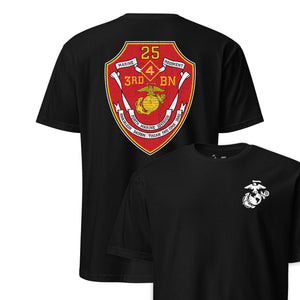 3rd Battalion 25th Marines Back Print T-Shirt in Black - USMC unit tee