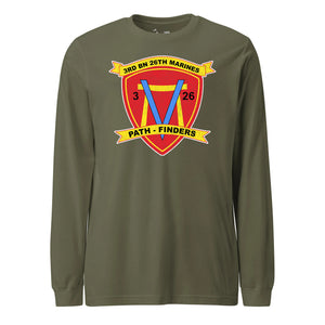 3rd Battalion 26th Marines Long Sleeve T-Shirt in OD Green - USMC unit apparel