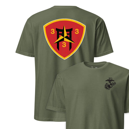 3rd Battalion 3rd Marines Back Print T-Shirt