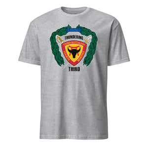 3rd Battalion 4th Marines T-Shirt in Grey - USMC unit tee