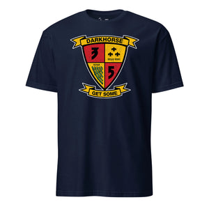 3rd Battalion 5th Marines Darkhorse T-Shirt in Navy - USMC unit tee