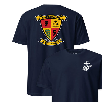 3rd Battalion 5th Marines Darkhorse Back Print T-Shirt