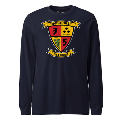 3rd Battalion 5th Marines Darkhorse Long Sleeve T-Shirt