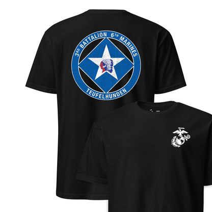 3rd Battalion 6th Marines Back Print T-Shirt