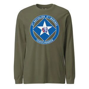 3rd Battalion 6th Marines Long Sleeve T-Shirt in OD Green - USMC unit apparel