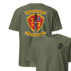 3rd Battalion 7th Marines Back Print T-Shirt - OD GREEN