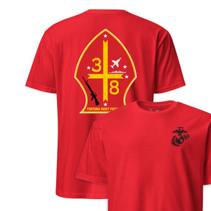 3rd Battalion 8th Marines Back Print T-Shirt in Red - USMC unit tee