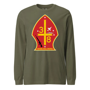 3rd Battalion 8th Marines Long Sleeve T-Shirt in OD Green - USMC unit apparel