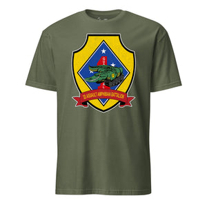 3rd Assault Amphibian Battalion T-Shirt in OD Green - USMC unit tee