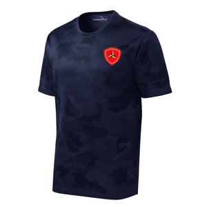 Camohex 3rd Marine Division Performance T-Shirt in Navy - USMC unit tee