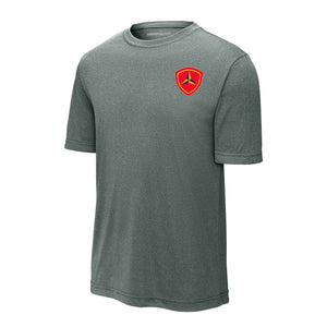 3rd Division Performance T-Shirt in Concrete - USMC 3rd Division tee