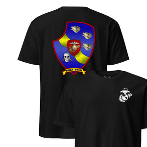 3rd Light Armored Reconnaissance Battalion Back Print T-Shirt in Black - USMC unit tee