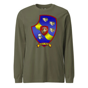 3rd Light Armored Reconnaissance Battalion Long Sleeve T-Shirt in OD Green - USMC unit apparel