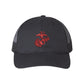 Eagle Globe And Anchor Structured Trucker- Red Logo