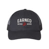 Earned Never Given Structured Trucker - BLACK/BLACK