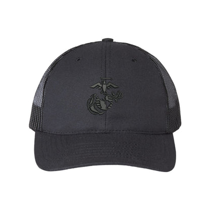 Blackout Eagle Globe And Anchor Structured Trucker